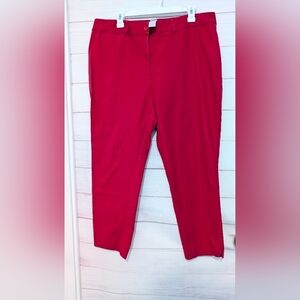 Cleo Classic Red ♥️ Cotton Stretch Pants Size 16